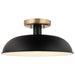 Myhouse Lighting Nuvo Lighting - 60-7492 - One Light Flush Mount - Colony - Matte Black / Polished Nickel