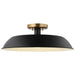 Myhouse Lighting Nuvo Lighting - 60-7494 - One Light Flush Mount - Colony - Matte Black / Burnished Brass