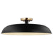 Myhouse Lighting Nuvo Lighting - 60-7497 - One Light Flush Mount - Colony - Matte Black / Burnished Brass