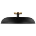 Myhouse Lighting Nuvo Lighting - 60-7497 - One Light Flush Mount - Colony - Matte Black / Burnished Brass