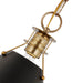 Myhouse Lighting Nuvo Lighting - 60-7521 - One Light Pendant - Outpost - Matte Black / Burnished Brass