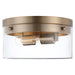 Myhouse Lighting Nuvo Lighting - 60-7537 - Two Light Flush Mount - Intersection - Burnished Brass