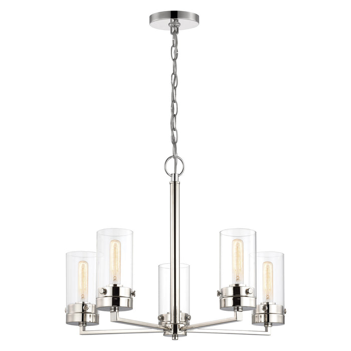 Myhouse Lighting Nuvo Lighting - 60-7635 - Five Light Chandelier - Intersection - Polished Nickel