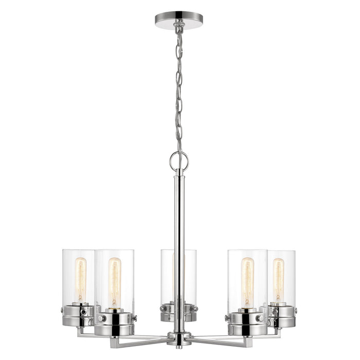 Myhouse Lighting Nuvo Lighting - 60-7635 - Five Light Chandelier - Intersection - Polished Nickel