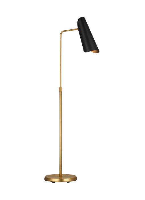 Myhouse Lighting Visual Comfort Studio - AET1001BBSMBK1 - One Light Floor Lamp - Tresa - Midnight Black and Burnished Brass