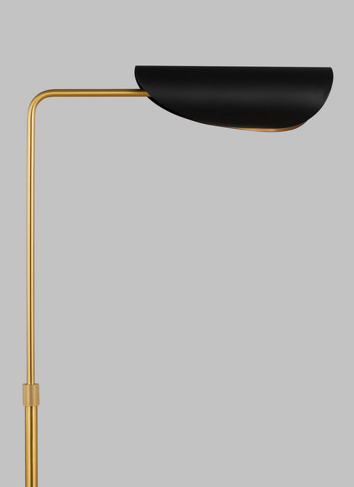 Myhouse Lighting Visual Comfort Studio - AET1001BBSMBK1 - One Light Floor Lamp - Tresa - Midnight Black and Burnished Brass