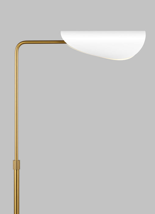Myhouse Lighting Visual Comfort Studio - AET1001BBSMWT1 - One Light Floor Lamp - Tresa - Matte White and Burnished Brass
