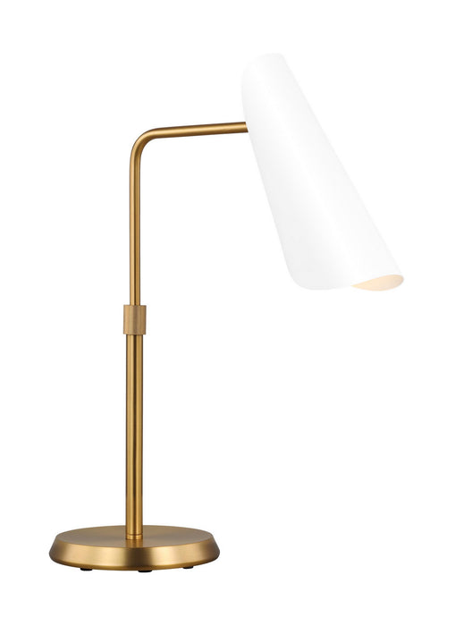 Myhouse Lighting Visual Comfort Studio - AET1011BBSMWT1 - One Light Table Lamp - Tresa - Matte White and Burnished Brass