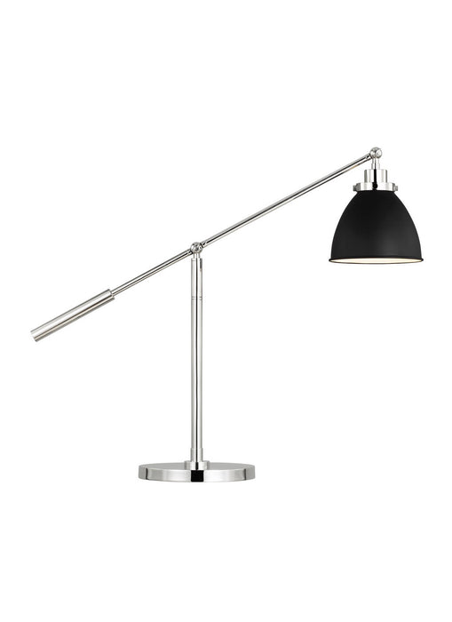 Myhouse Lighting Visual Comfort Studio - CT1101MBKPN1 - One Light Desk Lamp - Wellfleet - Midnight Black and Polished Nickel