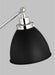 Myhouse Lighting Visual Comfort Studio - CT1101MBKPN1 - One Light Desk Lamp - Wellfleet - Midnight Black and Polished Nickel