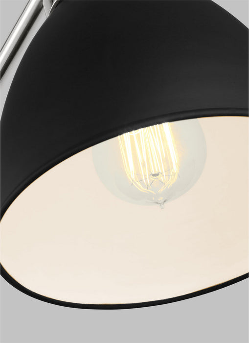 Myhouse Lighting Visual Comfort Studio - CT1101MBKPN1 - One Light Desk Lamp - Wellfleet - Midnight Black and Polished Nickel