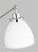 Myhouse Lighting Visual Comfort Studio - CT1101MWTPN1 - One Light Desk Lamp - Wellfleet - Matte White and Polished Nickel