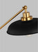 Myhouse Lighting Visual Comfort Studio - CT1111MBKBBS1 - One Light Desk Lamp - Wellfleet - Midnight Black and Burnished Brass