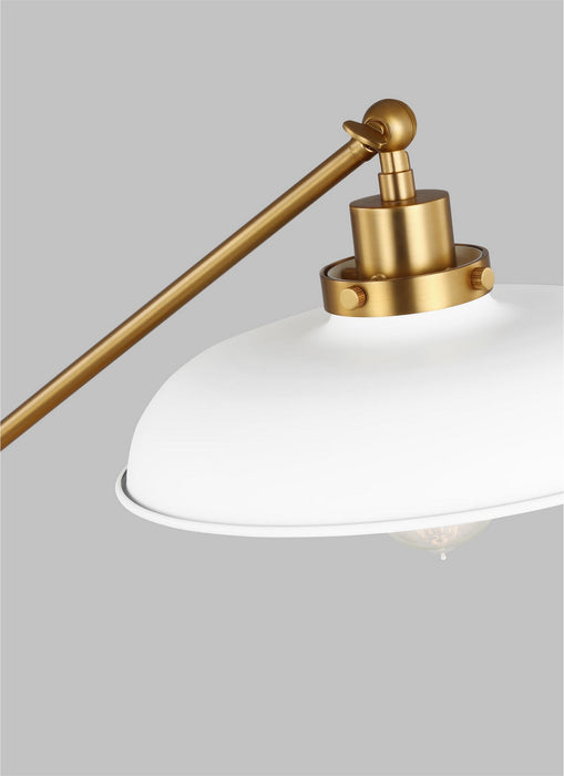 Myhouse Lighting Visual Comfort Studio - CT1111MWTBBS1 - One Light Desk Lamp - Wellfleet - Matte White and Burnished Brass