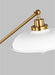 Myhouse Lighting Visual Comfort Studio - CT1111MWTBBS1 - One Light Desk Lamp - Wellfleet - Matte White and Burnished Brass