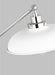 Myhouse Lighting Visual Comfort Studio - CT1111MWTPN1 - One Light Desk Lamp - Wellfleet - Matte White and Polished Nickel