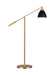 Myhouse Lighting Visual Comfort Studio - CT1131MBKBBS1 - One Light Floor Lamp - Wellfleet - Midnight Black and Burnished Brass