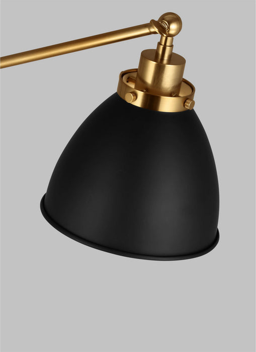 Myhouse Lighting Visual Comfort Studio - CT1131MBKBBS1 - One Light Floor Lamp - Wellfleet - Midnight Black and Burnished Brass