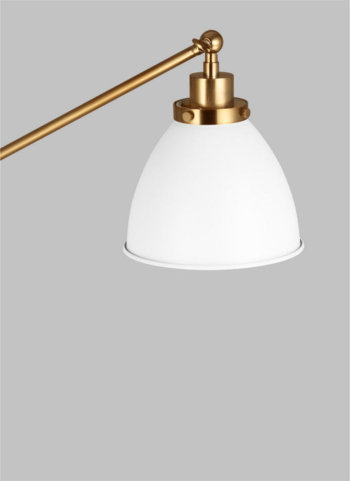 Myhouse Lighting Visual Comfort Studio - CT1131MWTBBS1 - One Light Floor Lamp - Wellfleet - Matte White and Burnished Brass