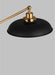 Myhouse Lighting Visual Comfort Studio - CT1141MBKBBS1 - One Light Floor Lamp - Wellfleet - Midnight Black and Burnished Brass