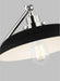 Myhouse Lighting Visual Comfort Studio - CT1141MBKPN1 - One Light Floor Lamp - Wellfleet - Midnight Black and Polished Nickel