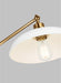 Myhouse Lighting Visual Comfort Studio - CT1141MWTBBS1 - One Light Floor Lamp - Wellfleet - Matte White and Burnished Brass