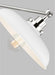 Myhouse Lighting Visual Comfort Studio - CT1141MWTPN1 - One Light Floor Lamp - Wellfleet - Matte White and Polished Nickel
