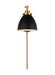 Myhouse Lighting Visual Comfort Studio - CW1131MBKBBS - One Light Wall Sconce - Wellfleet - Midnight Black and Burnished Brass