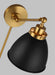 Myhouse Lighting Visual Comfort Studio - CW1131MBKBBS - One Light Wall Sconce - Wellfleet - Midnight Black and Burnished Brass