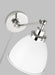 Myhouse Lighting Visual Comfort Studio - CW1131MWTPN - One Light Wall Sconce - Wellfleet - Matte White and Polished Nickel