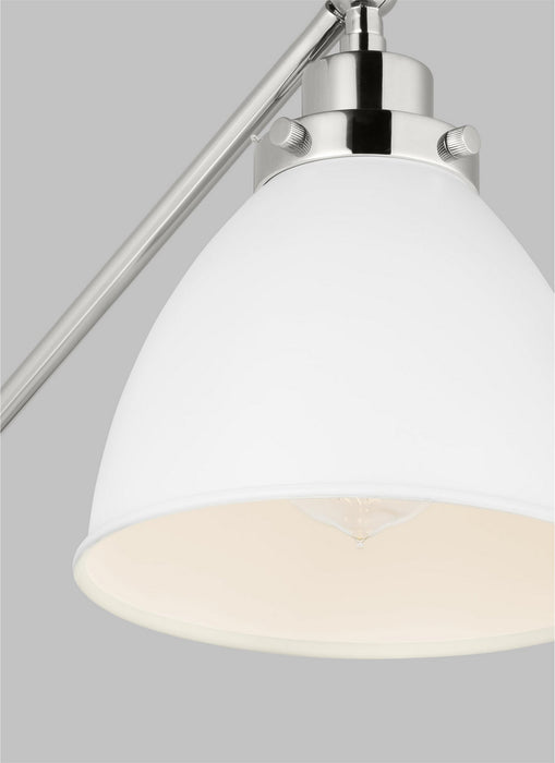 Myhouse Lighting Visual Comfort Studio - CW1131MWTPN - One Light Wall Sconce - Wellfleet - Matte White and Polished Nickel