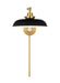 Myhouse Lighting Visual Comfort Studio - CW1141MBKBBS - One Light Wall Sconce - Wellfleet - Midnight Black and Burnished Brass