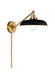 Myhouse Lighting Visual Comfort Studio - CW1141MBKBBS - One Light Wall Sconce - Wellfleet - Midnight Black and Burnished Brass