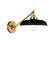 Myhouse Lighting Visual Comfort Studio - CW1141MBKBBS - One Light Wall Sconce - Wellfleet - Midnight Black and Burnished Brass