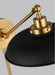 Myhouse Lighting Visual Comfort Studio - CW1141MBKBBS - One Light Wall Sconce - Wellfleet - Midnight Black and Burnished Brass