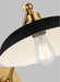 Myhouse Lighting Visual Comfort Studio - CW1141MBKBBS - One Light Wall Sconce - Wellfleet - Midnight Black and Burnished Brass