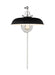 Myhouse Lighting Visual Comfort Studio - CW1141MBKPN - One Light Wall Sconce - Wellfleet - Midnight Black and Polished Nickel