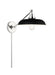 Myhouse Lighting Visual Comfort Studio - CW1141MBKPN - One Light Wall Sconce - Wellfleet - Midnight Black and Polished Nickel