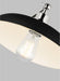 Myhouse Lighting Visual Comfort Studio - CW1141MBKPN - One Light Wall Sconce - Wellfleet - Midnight Black and Polished Nickel