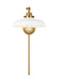 Myhouse Lighting Visual Comfort Studio - CW1141MWTBBS - One Light Wall Sconce - Wellfleet - Matte White and Burnished Brass