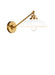 Myhouse Lighting Visual Comfort Studio - CW1141MWTBBS - One Light Wall Sconce - Wellfleet - Matte White and Burnished Brass