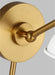 Myhouse Lighting Visual Comfort Studio - CW1141MWTBBS - One Light Wall Sconce - Wellfleet - Matte White and Burnished Brass