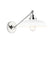 Myhouse Lighting Visual Comfort Studio - CW1141MWTPN - One Light Wall Sconce - Wellfleet - Matte White and Polished Nickel