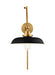 Myhouse Lighting Visual Comfort Studio - CW1171MBKBBS - One Light Wall Sconce - Wellfleet - Midnight Black and Burnished Brass