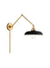 Myhouse Lighting Visual Comfort Studio - CW1171MBKBBS - One Light Wall Sconce - Wellfleet - Midnight Black and Burnished Brass