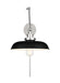 Myhouse Lighting Visual Comfort Studio - CW1171MBKPN - One Light Wall Sconce - Wellfleet - Midnight Black and Polished Nickel