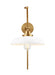 Myhouse Lighting Visual Comfort Studio - CW1171MWTBBS - One Light Wall Sconce - Wellfleet - Matte White and Burnished Brass