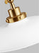 Myhouse Lighting Visual Comfort Studio - CW1171MWTBBS - One Light Wall Sconce - Wellfleet - Matte White and Burnished Brass