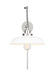 Myhouse Lighting Visual Comfort Studio - CW1171MWTPN - One Light Wall Sconce - Wellfleet - Matte White and Polished Nickel