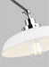 Myhouse Lighting Visual Comfort Studio - CW1171MWTPN - One Light Wall Sconce - Wellfleet - Matte White and Polished Nickel